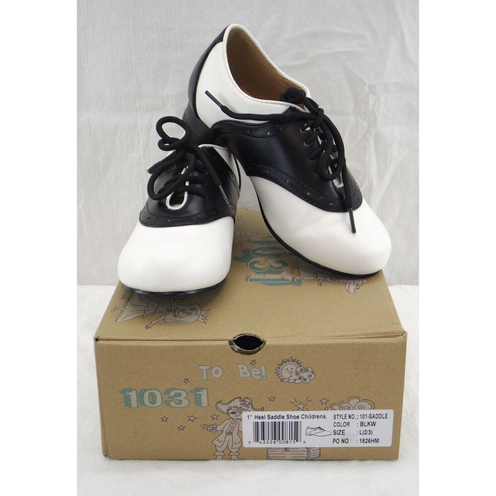 Ellie Shoes 1031 Collection Childs Saddle Shoe | Sz L (2/3), 1" Heel, 101-Saddle